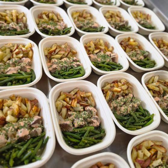 Fresh prepared LifeLine meals ready for weekly pickup
